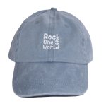 画像1: ROCK ONE'S　WORLD　ロックワンズワールド　LOGO PIGMENT LOW CAP (1)
