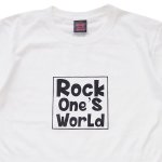 画像2: ROCK ONE'S　WORLD　ロックワンズワールド　SQUARE　LOGO TEE-WHITE/BLACK- (2)
