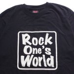 画像2: ROCK ONE'S WORLD　ロックワンズワールド　SQUARE II　LOGO TEE　-BLACK- (2)