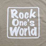 画像3: ROCK ONE'S WORLD　ロックワンズワールド　SQUARE II　LOGO TEE　-KHAKI- (3)