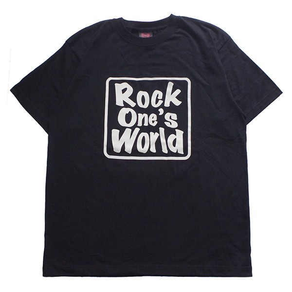 画像1: ROCK ONE'S WORLD　ロックワンズワールド　SQUARE II　LOGO TEE　-BLACK- (1)